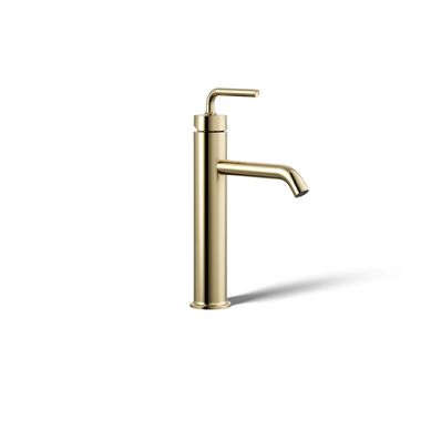 Llave Purist Monomando Alta Para Lavabo En Dorado Franc&eacute;s