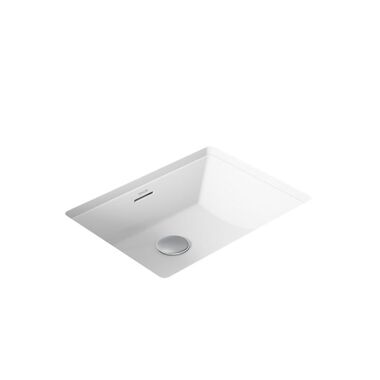 Lavabo Brazn Bajocubierta Rectangular En Blanco