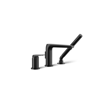 Llave Avid De Tina Duomando Con Regadera De Mano En Negro Mate