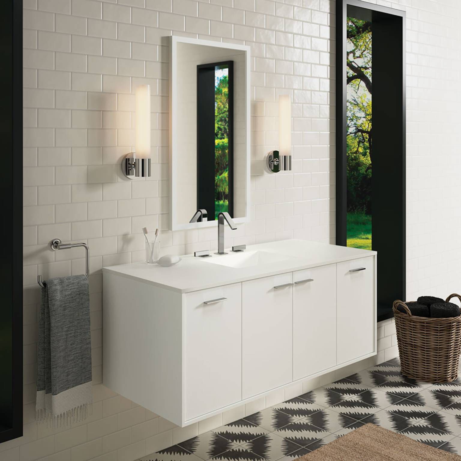 Vanity Jute Para Cuarto De Ba&ntilde;o Blanco,,hi-res image number null