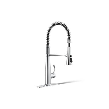 Llave monomando retráctil para cocina línea Simplice en cromo pulido