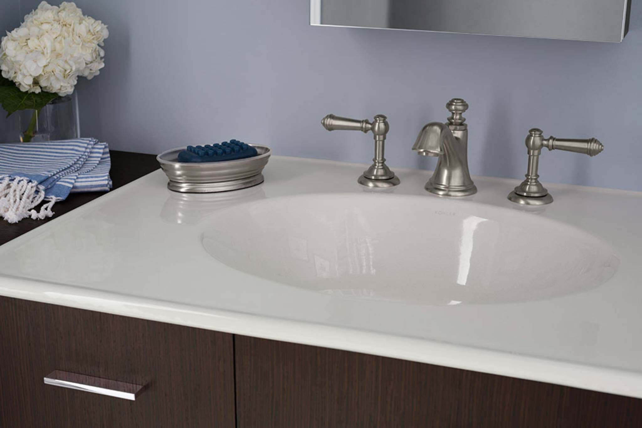 Llave duomando para lavabo línea Artifacts en niquel cepillado,,hi-res image number null