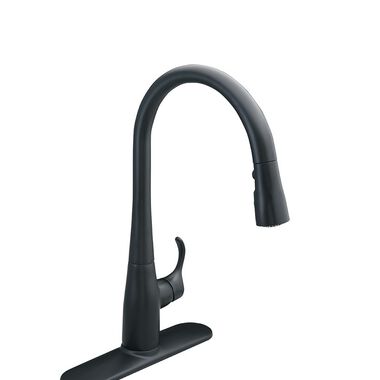 Llave monomando para cocina línea Simplice en negro mate
