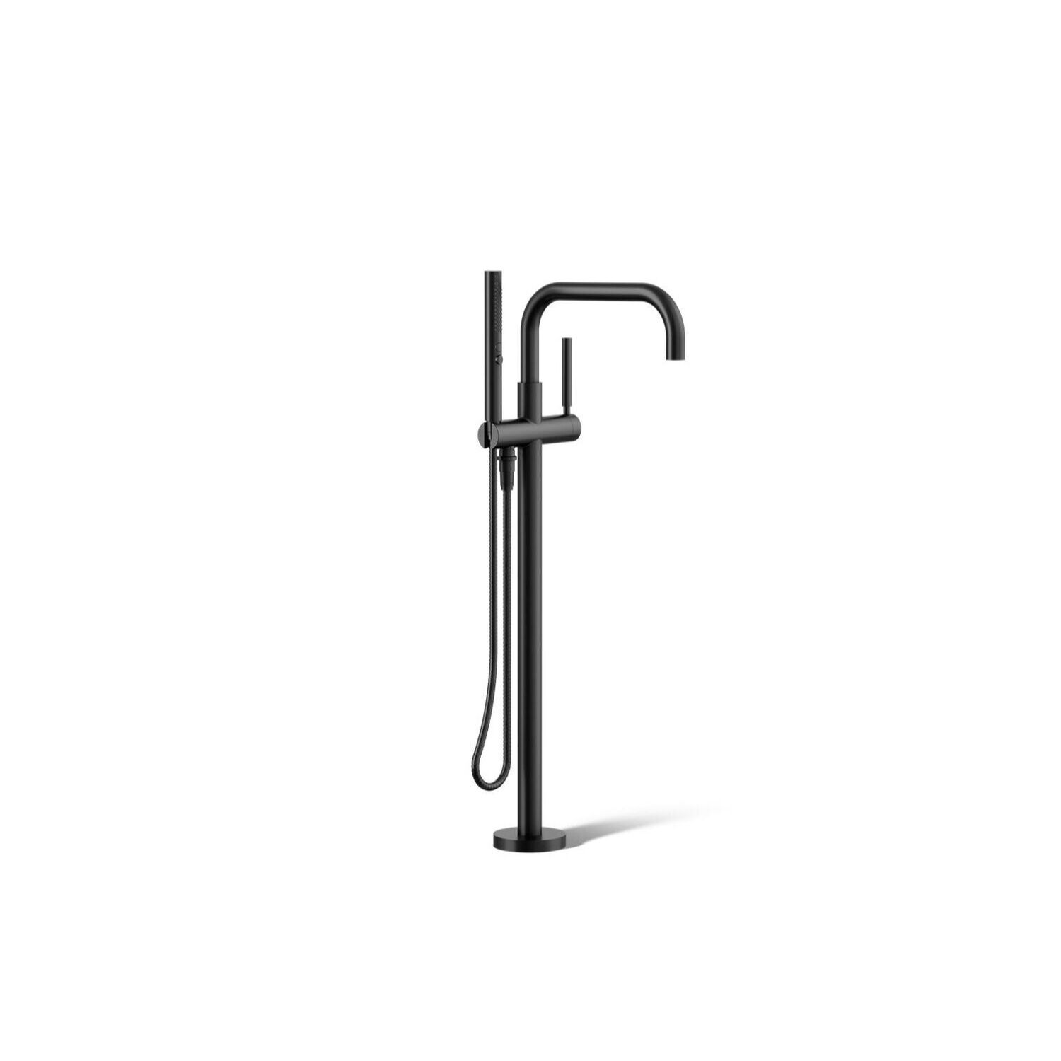 Llave de piso para tina línea Purist en negro mate,,hi-res image number null