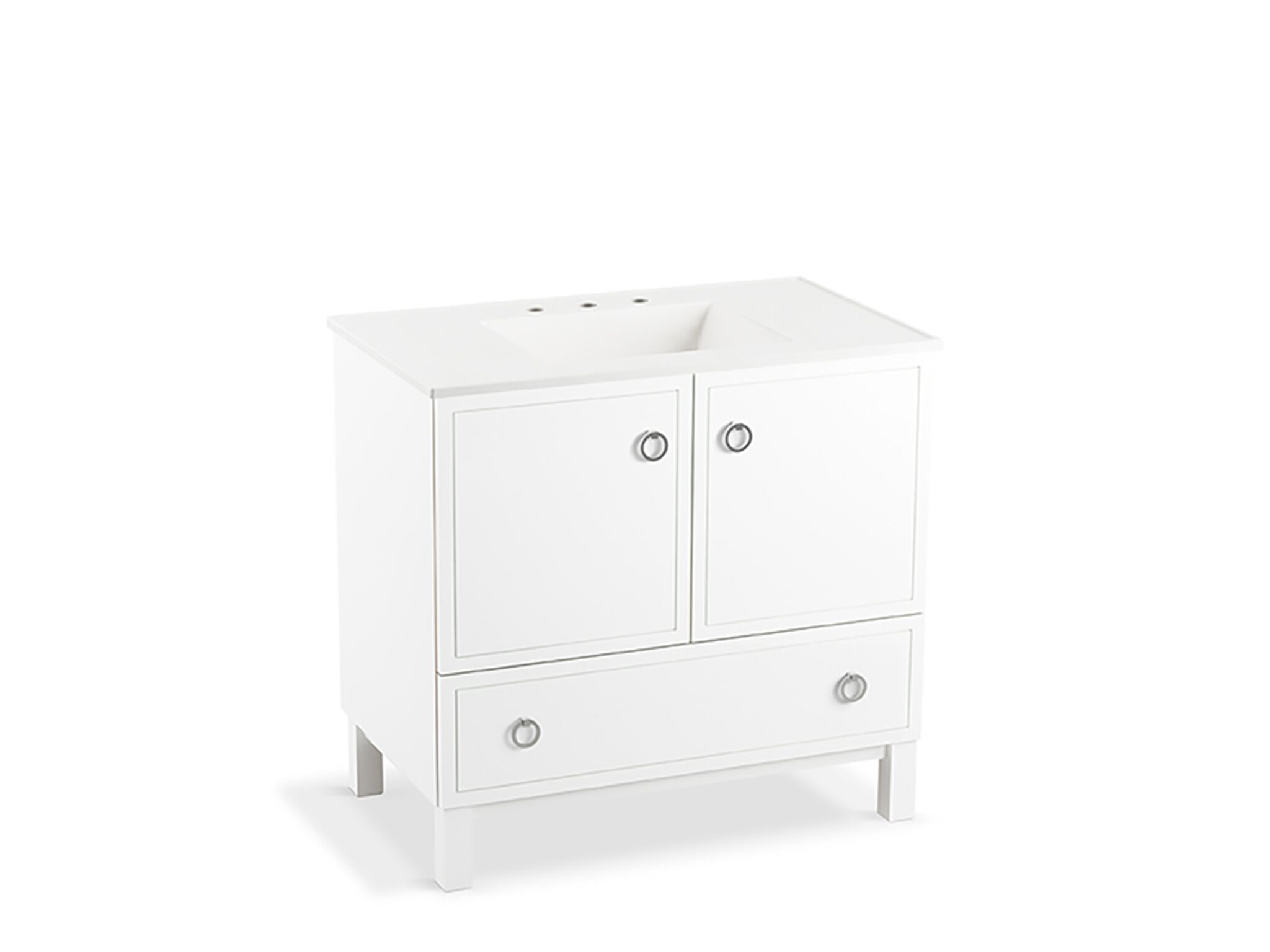 Vanity Jacquard para baño linen white,,hi-res image number null